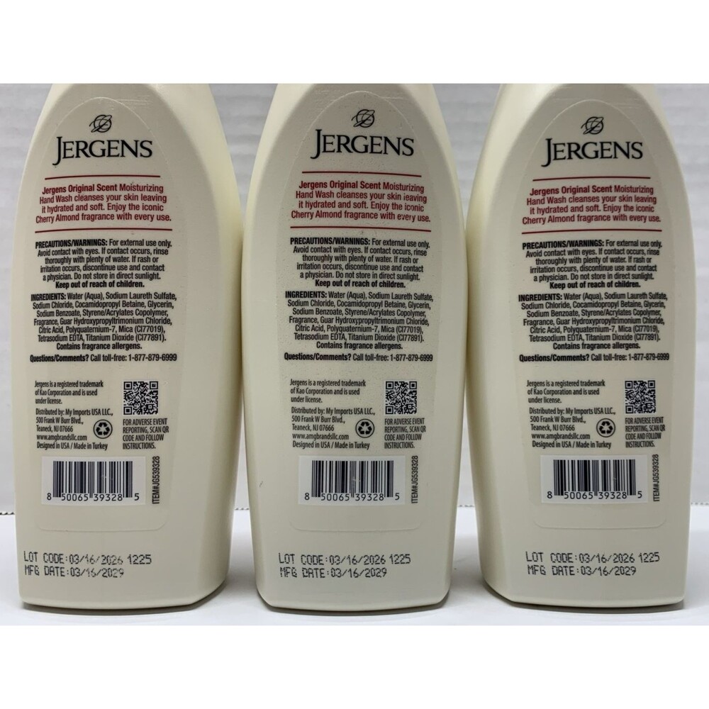 Jergens Cherry Almond Scen Moisturizing Hand Soap 8.45 Fl Oz Limited Edition (3) - Picture 4 of 4